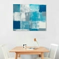 thumbnail image 2 of Nawypu Abstract Wall Art Canvas Turquoise and Grey Abstract Art Painting Canvas Artwork Contemporary Wall Art for Bathroom Bedroom Living Room Kitchen Wall Decor Canvas Prints, 2 of 4