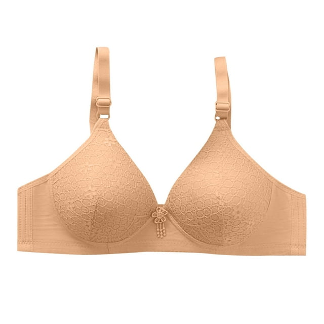 ManxiVoo Plus Size Wireless T Shirt Bra Full Coverage Minimizer Comfort Support for Women Adjustable Fit M Size Light Yellow