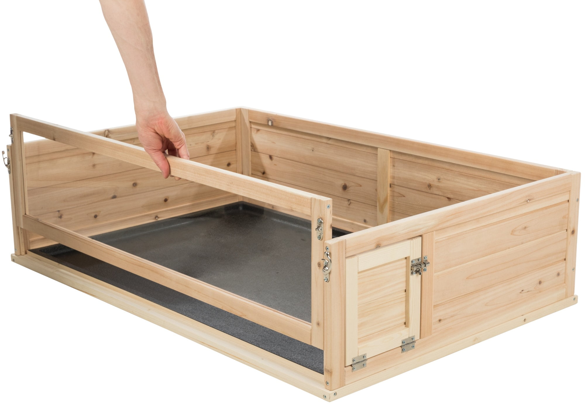 TRIXIE Small Animal Indoor Wooden Playpen with a View, Turtles, Guinea Pigs, Hamsters