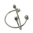 thumbnail image 1 of 2 pulseras de plata tibetana con base en blanco y cabeza de calavera para hombre., 1 of 4