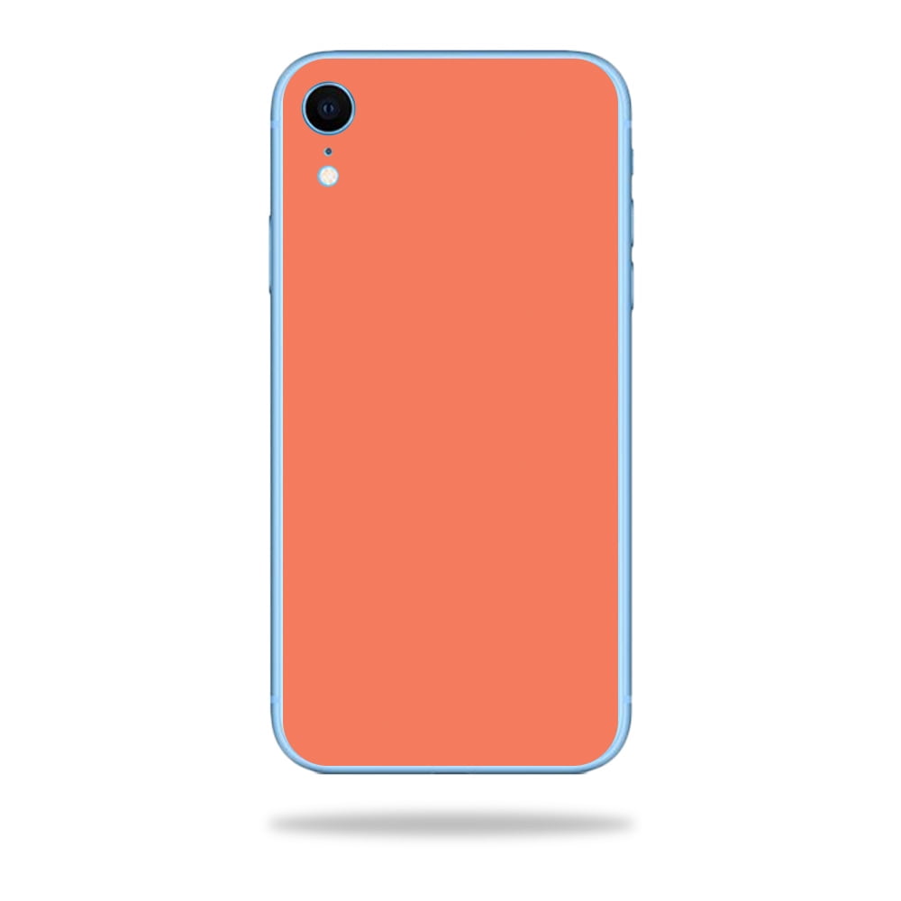 MightySkins Skin for Apple iPhone XR Solid Salmon Protective Viny