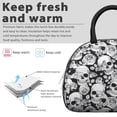 thumbnail image 3 of Gothic Roses Lunch Bag - Skeleton Hands Holding Floral Bouquet, Thermal Insulated Tote for Horror/Mystic Theme Lovers, 3 of 4