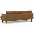 thumbnail image 5 of Livingston 90 inch Wide Mid-Century Modern Sofa in Caramel Brown Top Grain Genuine Leather, 5 of 11