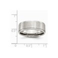 thumbnail image 4 of Stainless Steel Ridged Edge 8mm Brushed and Polished Band, 4 of 8