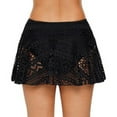 thumbnail image 5 of Puntoco Womens swimsuits clearance,Women Lace Crochet Swim Skirt Bikini Bottom Swimsuit Board Shorts Skort Swimdress Black, 5 of 8