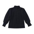 thumbnail image 2 of Bnwani Long Sleeve Toddler Shirts Plain Cotton Black Crew Neck Fashion Lace Tops 12-24 Momths, 2 of 8