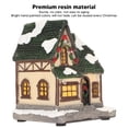 thumbnail image 3 of Christmas Village Houses, Resin Christmas Snow Scene Village House With LED Lights, Battery Operated Light Up Scene Christmas Decorations Desktop Ornament For Holiday Party Decor, 3 of 8