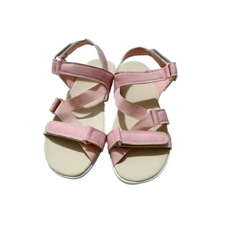 

BRISEZZS Women s Flat Sandals- Beach Sandals Casual Footbed Open Toe Round Toe Summer Sandals #850 Pink