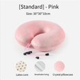 thumbnail image 3 of 1Pc Natural Latex Neck Pillow Neck Pillow U Shaped Neck Pillow Case White Throw Pillows for Bed Plane Pillow, 3 of 5