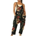 thumbnail image 2 of Dyegold Jumpsuits for Women Casual, Summer Jumpsuit for Women One Piece 2023 Trendy Spaghetti Strap Wide Leg Rompers Harem Long Pants Overalls With Pockets Black_Friday, 2 of 6