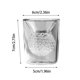 thumbnail image 3 of Vaso de Cristal de Doble Capa Ganfancp Aislante Del Calor Transparente 2* Gafas, 3 of 7