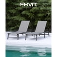 thumbnail image 6 of Sfirey Assemble-Free Outdoor Chaise Lounge Set of 2, Aluminum Patio Sun Lounger, White or  Gray, 6 of 19