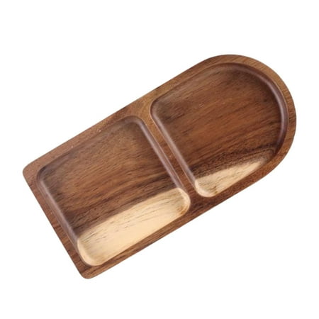 

Acacia Wood Serving Platter Serving Tray Avoid Spilling Sauce Bowl Nut Dishes snack tray for Candy Dried Fruit