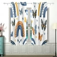 thumbnail image 2 of Rainbows and Butterflies Curtains Grommet Black Out 63 Inch Length Curtain Drapes for Bedroom Living Room 2 panels set, 2 of 5