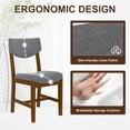 thumbnail image 6 of GZXS 5-Piece Rectangular Dining Table Set, 47.24" Kitchen Table with Solid Wood Legs, 4 Upholstered Linen Chairs with Padded Seat, Ideal for Small Spaces & Apartments (Walnut), 6 of 9
