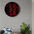 thumbnail image 3 of Reloj de pared digital de 10 pulgadas con control remoto Temperatura Humedad Fecha Semana Reloj de mesa con atenuación automática para sala de estar D, 3 of 5