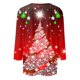 thumbnail image 5 of Awdenio - Blusas de manga larga para mujer, liquidación, moda juvenil, estampado navideño, camiseta holgada, mangas 3/4, blusa, cuello redondo, blusas casuales, 5 of 5