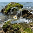 thumbnail image 5 of Glass Bubble Cup with Straw - Handbag Shaped Portable Trendy Drinking Glass - Reusable Beverage Cup for Juice Tea Coffee - White, 5 of 5