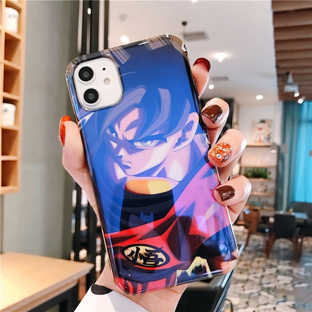 Funda de teléfono de Dragon Ball Goku para IPhone, 11, 12, 13, 14 Pro Max, XR, XS, protección a prueba de golpes, moda creativa, cubierta suave, regalo de cumpleaños