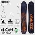 thumbnail image 3 of Slash by GiGi - Straight Snowboard, Backseat Camrock, Ash Wood Topsheet, Landing Strip - 156, 3 of 5