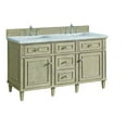 thumbnail image 6 of James Martin Vanities 60" Double Vanity, Whitewashed Oak w/ 3 CM Carrara White Marble Top, 6 of 13