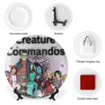 thumbnail image 3 of Comandos creatura Plato decorativo de porcelana fina (bone china), plato decorativo de cerámica para hogar, oficina, soporte de pared, platos decorativos para dormitorio - 6 pulgadas (15 cm), 3 of 6