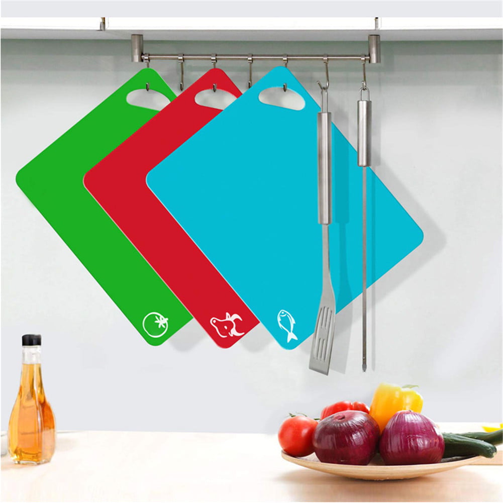 Clever Chef Premium Tempered Glass Cutting Board Bundle 4 Pack 7.75 X 6 