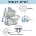 thumbnail image 4 of White Girl Dance Pattern Backpack for School,Cute School Bag,Schoolbag with Adjustable Shoulder Straps & Padded Back,15.25"x11.5"x5.25", 4 of 5