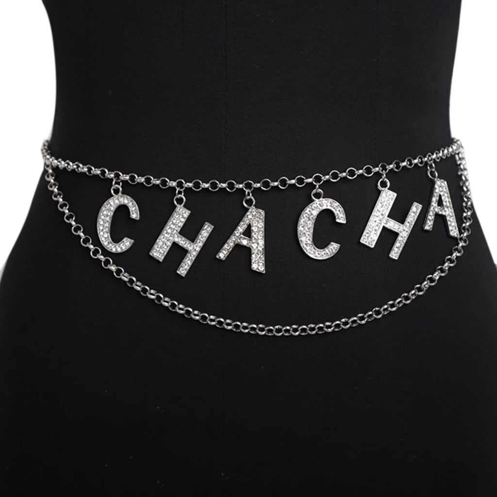 YUUZONE Women's Body Chain Belt Alloy and for Rhinestone Gothic Punk Waist  Belt Adjustab 