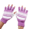 thumbnail image 6 of SPRING PARK Unisex USB Electric Heating Warm Half Finger Knit Gloves Stretchy Women Men Winter Stripe Warmer Knitted Mittens Fingerless, 6 of 7