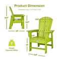 thumbnail image 4 of Costway Patio Kids' Adirondack Chair Seat Weather Resistant for Ages 3-8 Green, 4 of 7