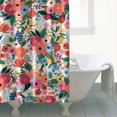 thumbnail image 4 of Pioneer Flower Floral Print Pattern Shower Curtain 72"x84" ,Bathroom Decorative Shower Curtains Set with 12 Hooks,Modern Waterproof Washable Shower Curtain, 4 of 6