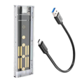 thumbnail image 2 of 4X M2 SSD Case M.2 NVME SSD Enclosure Portable USB3.1 Type-C SSD Transparent Hard Disk Case 5Gbps for PC,4 x M2 SSD Enclosure 4 x Data Cable, 2 of 6