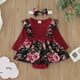 thumbnail image 3 of Gibobby Ropa Para Bebe con estampado de flores de manga larga de invierno para niñas pequeñas, mono recién nacido con diademas para niños, ropa(Rojo, 90.00), 3 of 4