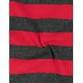 thumbnail image 2 of Leveret Mens Two Piece Cotton Pajamas Red & Grey Stripes M, 2 of 2
