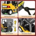 thumbnail image 6 of 1/64 Scale RC Construction Vehicle Toy: 2-in-1 Forklift Crane with Dual Mode, 7-Channel Remote Control, Rechargeable Battery, LED Lights & Sound Effects for Kids & Adults Ages 6+, 6 of 9