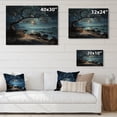 thumbnail image 4 of Designart "Silent Night on the Beach I" Nautical & Beach Print on Natural Pine Wood, 4 of 5