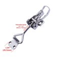 thumbnail image 4 of 2Pcs 316 Stainless Steel Toggle Latch Clamp Marine Cabinet Boxes Lever Handle Toggle Catch Latch Lock Clamp Hasp, 4 of 10