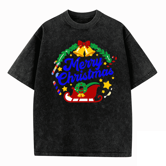 MerryChristmas, Graphic Tee Shirt Men' Crew Neck Short Sleeve, Sizes S-3XL