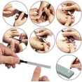 thumbnail image 5 of 8 Pcs Professional Pedicure Knife Kits Manicure Pedicure Tools Dead Skin Remover Foot Cuticle Removal Toe Nail Scraper Callus Rasp File Shaver Feet Pedicure Knife Kit with Storage Bag and Pumice Stone, 5 of 5