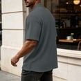 thumbnail image 7 of VEXRO Waffle Henley Tee Tops for Men Classic Fit Short Sleeve Knit Button Shirts for Casual & Daily, 7 of 7