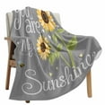 thumbnail image 6 of Flannel Throw Blanket for Couch Sofa Bed,Letters You Are My Sunshine Soft Cozy Warm Fuzzy Blanket 50x60in, 6 of 9