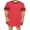 Red, variant on Gureui Men Soft Summer Pajamas Short Sleeve V Neck Stripe Irregular Hem Casual Loose Long Sleepshirts Unisex Comfy Sleepwear
