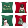 Christmas Tree and Elk Printed Decorative Pillow Covers, Holiday Series