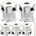 thumbnail image 4 of Timing Pulley Wheel 5 Pcs Aluminum 2GT GT2 20 Teeth Bore 5mm For Makers 3D Printer Components Linear Motion Round Teeth, 4 of 5