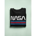 thumbnail image 3 of NASA Nasa Red Blue Stripes Sweatshirt Men -NASA Designs, Male Large, 3 of 4