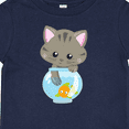 thumbnail image 4 of Inktastic Cute Cat, Little Cat, Kitty, Kitten, Fish Bowl Girls Baby T-Shirt, 4 of 5