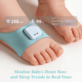 thumbnail image 3 of WUUK BABY Sock Monitor | Tracks Sleep & Movement | Base Station & App Monitoring/Notification, No Subscription, 3 Included Sock Sizes, 0–18 Months, 2.4/5 GHz Wi-Fi, 3 of 7
