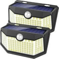 thumbnail image 3 of HMCITY Luces solares para exteriores 120 LED con reflector de luces y 3 modos de iluminación, luces de seguridad con sensor de movimiento, IP65 impermeable con energía solar para jardín, patio (paquet, 3 of 4