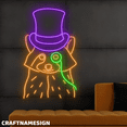 thumbnail image 3 of Craftnamesign Raccoon Magician Neon Sign, Raccoon Wall Decor, Kids Room Wall Art, 3 of 5